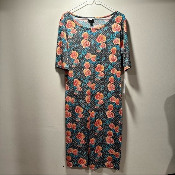 NWT LulaRoe Julia Dress Small Soft High Scoop KneeLength Pencil Skirt Large12-14 - Picture 5 of 11